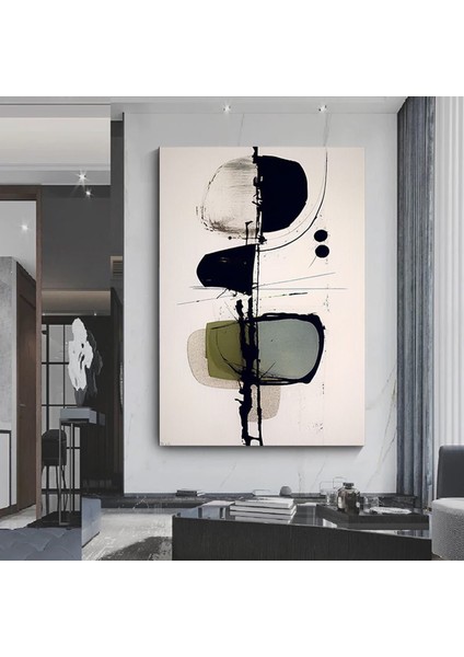 Geometrik Boyama Mürekkep Soyut Sanat, Modern Yaratıcı Kanvas Tablo, Geometrik Soyut Sanat
