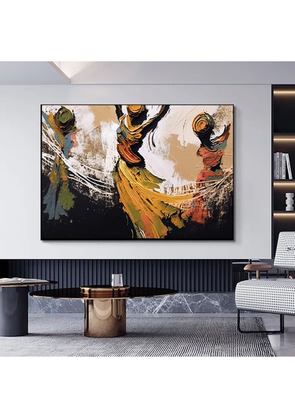 Soyut Sanat Tasarımı, Üç Dans Eden Kadın Soyut Tasarımı, Duvar Sanatı Dekoru