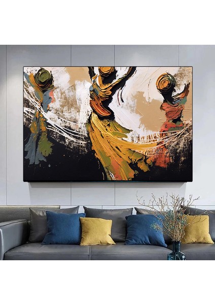 Soyut Sanat Tasarımı, Üç Dans Eden Kadın Soyut Tasarımı, Duvar Sanatı Dekoru modelleri