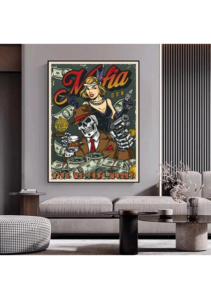 Ölümcül Dörtlü – Iskelet Poker Duvar Sanatı; Iskelet Poker Oynayan Kanvas Baskı; Poker Kanvas Sanatı modelleri