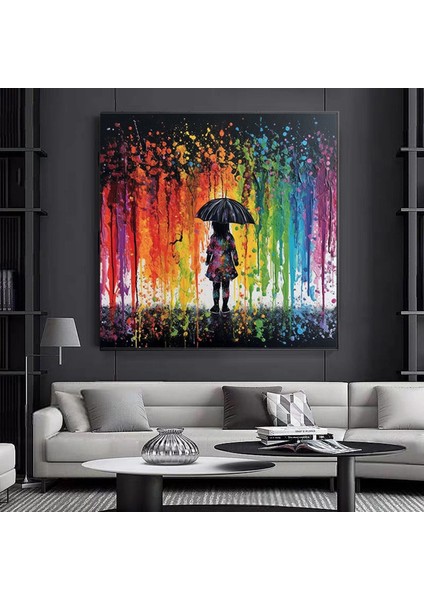 Modern Sokak Sanatı – Orijinal Graffiti Sanatı; Benzersiz Soyut Tuval; Asmaya Hazır