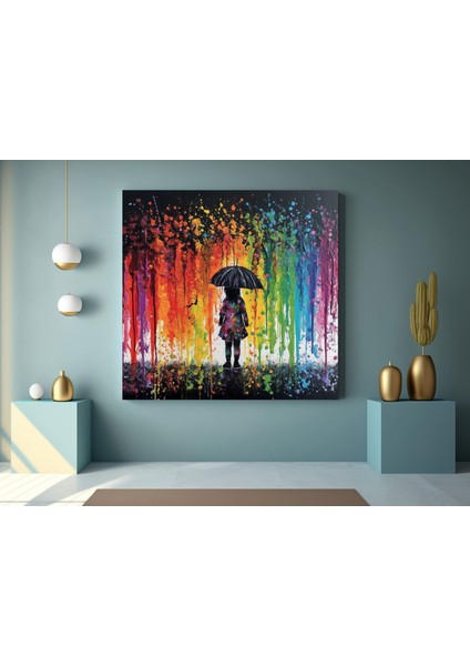 Modern Sokak Sanatı – Orijinal Graffiti Sanatı; Benzersiz Soyut Tuval; Asmaya Hazır modelleri