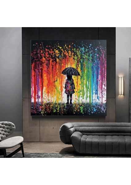 Modern Sokak Sanatı – Orijinal Graffiti Sanatı; Benzersiz Soyut Tuval; Asmaya Hazır fırsatları