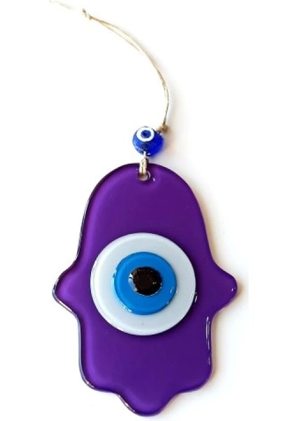 Nazar Boncuklu Mor Renk Fatma Ana Bereket Eli Cam Duvar Süsü fiyatları