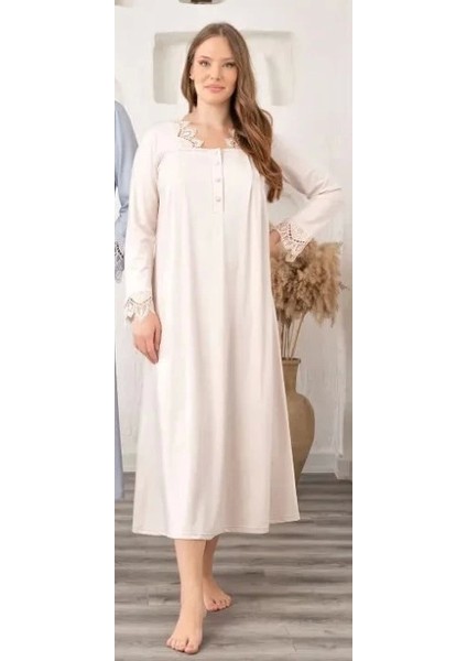 Bone 5911 Kadın Lohusa Müslim Yaka Gecelik