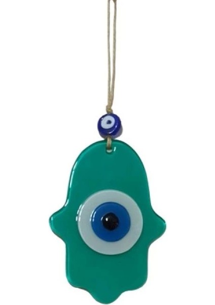 Nazar Boncuklu Jade Yeşili Fatma Ana Bereket Eli Cam Duvar Süsü fırsatları