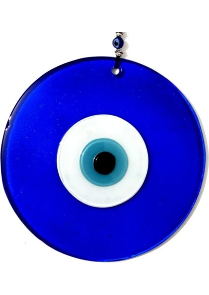 Mavi Renk 16 Santimetre El Yapımı Nazar Boncuğu Duvar Süsü