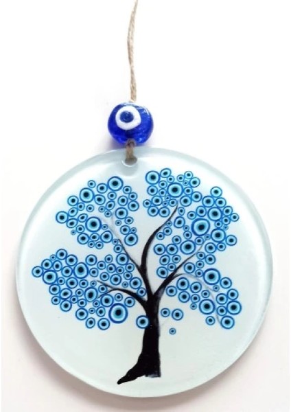 Nazar Ağacı Füzyon Cam Nazar Boncuklu Duvar Dekoru