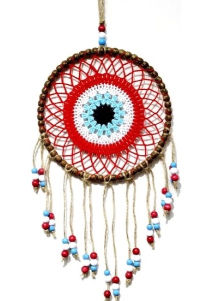 Kırmızı Motifli Renkli Boncuklu El Yapımı Duvar Süsü modelleri