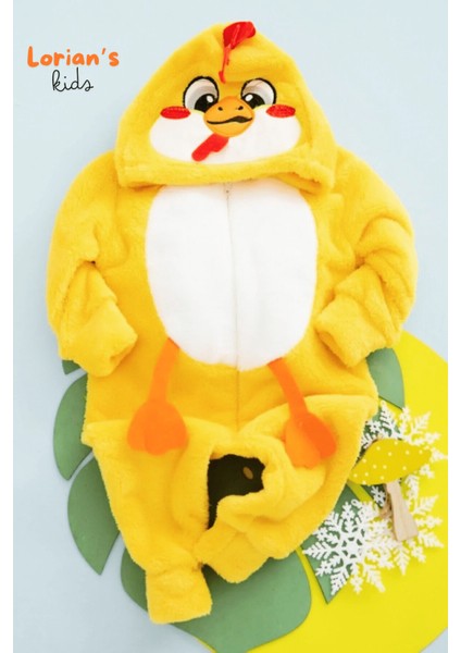 Welsoft Civciv Yumuşak Peluş Fermuarlı Bebek Tulumu - 1 Yaş