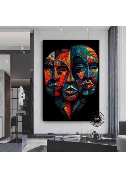 Afrika Soyut Sanat Çok Renkli Poster; Etnik Duvar Dekoru; Afrika Kültürü fırsatları