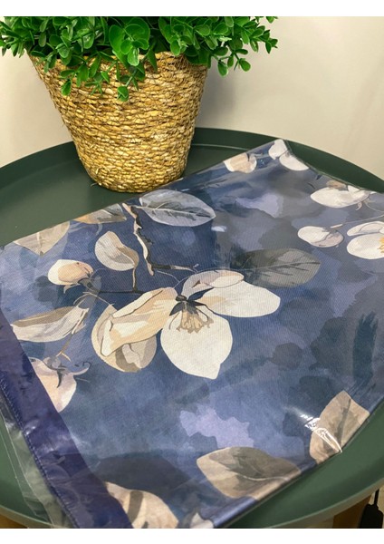 Rose Pamuk Ipek Şal İndigo