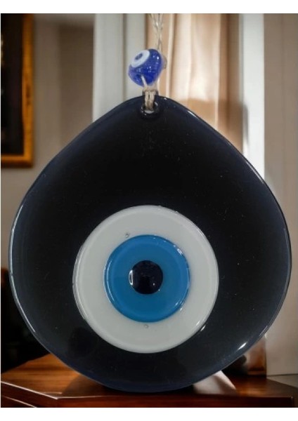 Mavi Nazar Boncuklu Siyah Renk Nazar Boncuklu Damla Desen El Yapımı Duvar Süsü modelleri