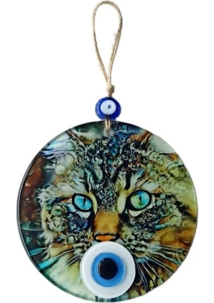 Nazar Boncuklu Füzyon Cam Kedi Duvar Süsü fiyatları