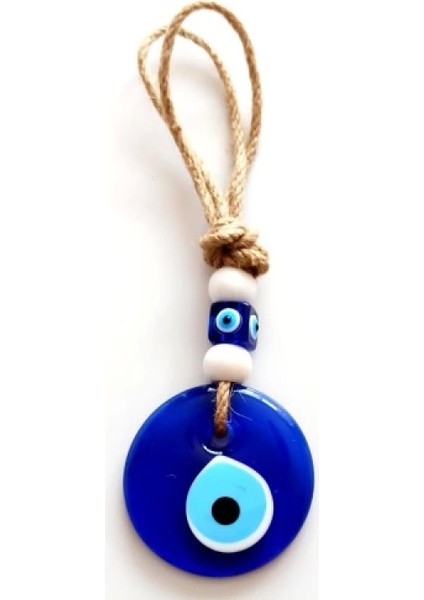 Klasik Mavi Cam Nazar Boncuğu 7 Santimetre Çapında Nazarlık Duvar Süsü