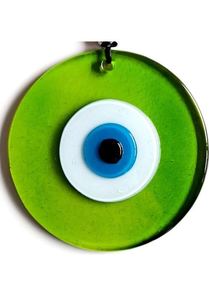 Mavi Nazar Boncuklu Şeffaf Yeşil El Yapımı Duvar Süsü fırsatları