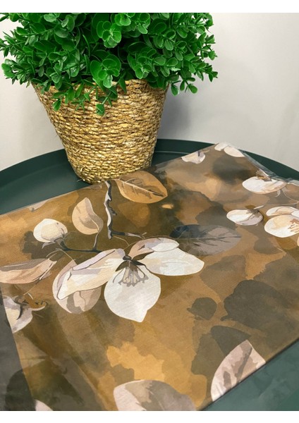 Rose Pamuk Ipek Şal Taba