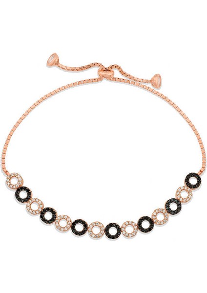 Gümüş Rose Halka Asansör Bileklik