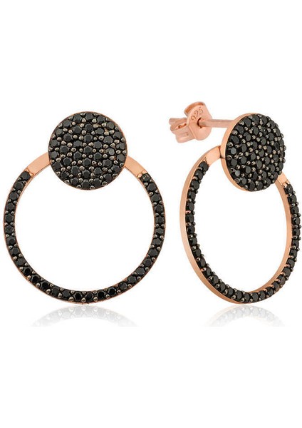 ​gümüş Siyah Halka Küpe