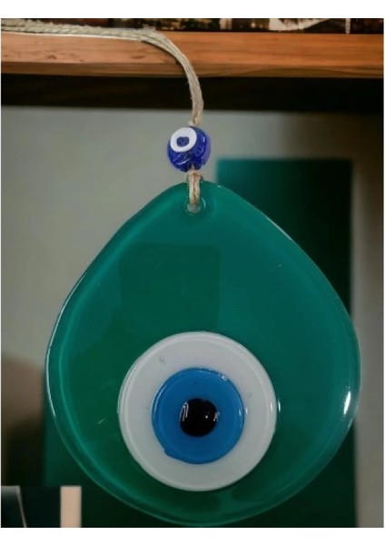 Mavi Nazar Boncuklu Yeşil Renk Nazar Boncuklu Damla Desen El Yapımı Duvar Süsü indirimleri