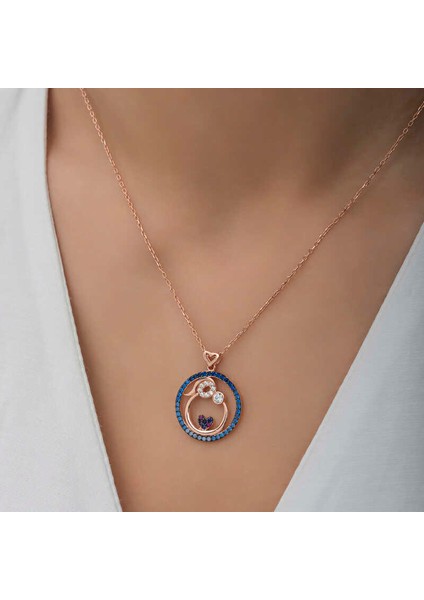 Gümüş Rose Anne ve Bebek Sevgisi Bayan Kolye fırsatları