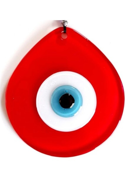 Kırmızı Renk Damla Model Nazar Boncuklu El Yapımı Duvar Süsü fiyatları