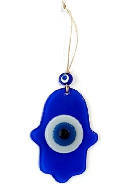 Nazar Boncuklu Mavi Renk Fatma Ana Bereket Eli Cam Duvar Süsü fiyatları