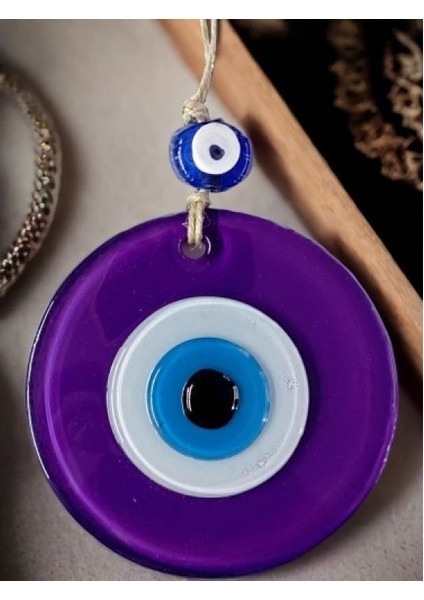 Mini Boy Mor Nazar Boncuklu Duvar Süsü 10 cm Cam Duvar Dekoru fırsatları