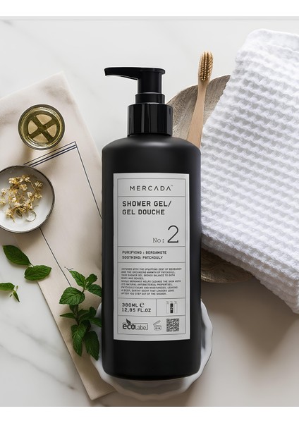 Siyah No 2 Purifying And Soothing Shower Gel 380 ml – Bergamot ve Patçuli Özlü Duş Jeli