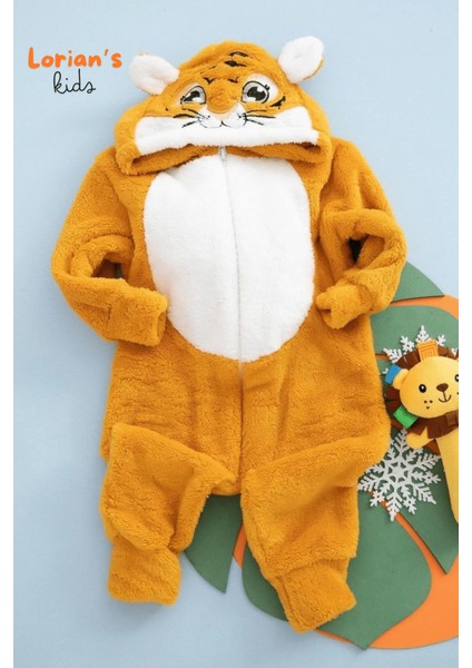 Welsoft Kaplan Yumuşak Peluş Fermuarlı Bebek Tulumu - 5 Yaş fiyatları