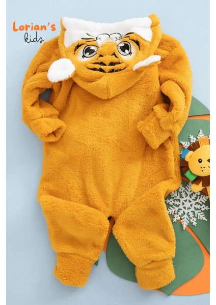 Welsoft Kaplan Yumuşak Peluş Fermuarlı Bebek Tulumu - 5 Yaş modelleri