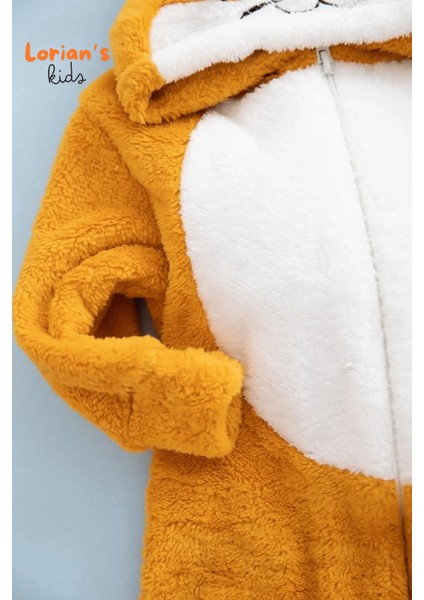 Welsoft Kaplan Yumuşak Peluş Fermuarlı Bebek Tulumu - 5 Yaş fırsatları