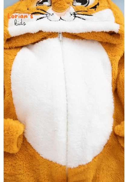 Welsoft Kaplan Yumuşak Peluş Fermuarlı Bebek Tulumu - 5 Yaş indirimleri