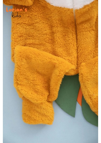 Welsoft Kaplan Yumuşak Peluş Fermuarlı Bebek Tulumu - 5 Yaş