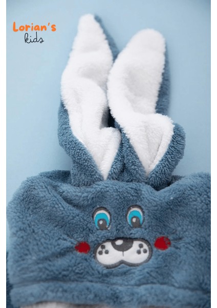 Welsoft Lacivert Tavşan Unisex Yumuşak Peluş Fermuarlı Bebek Tulumu - 3 Yaş modelleri