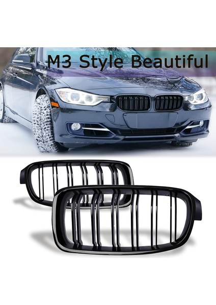 Bmw F30 2012-2019 M3 Siyah Ön Panjur-Ön Böbrek