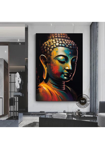 Buddha Kanvas Tablo – Yoga Sanatı; Meditasyon Baskısı; Manzara Duvar Sanatı; Budist Dekor; Lotus Tem