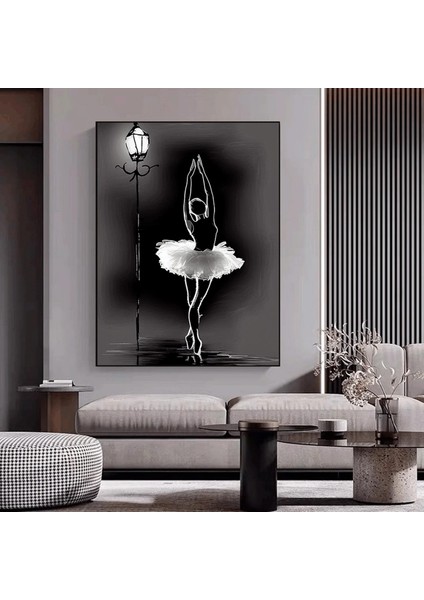 Balerin Kadın Kanvas Baskı – Soyut Duvar Sanatı; Dans Temalı Kanvas; Asmaya Hazır Tuval fiyatları