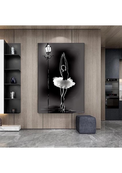 Balerin Kadın Kanvas Baskı – Soyut Duvar Sanatı; Dans Temalı Kanvas; Asmaya Hazır Tuval modelleri
