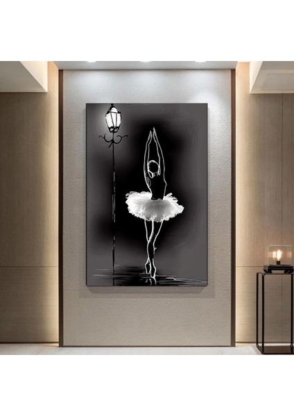 Balerin Kadın Kanvas Baskı – Soyut Duvar Sanatı; Dans Temalı Kanvas; Asmaya Hazır Tuval fırsatları