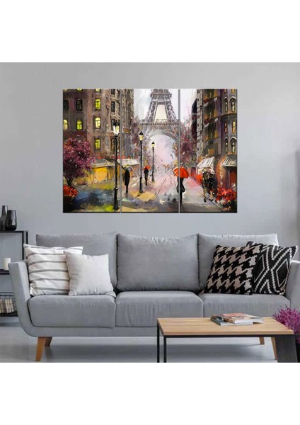 Eyfel Kulesi Kanvas Duvar Sanatı; Paris Manzarası; Fransa Yağlı Boya; Turistik Baskı modelleri