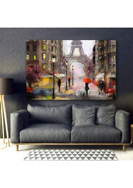 Eyfel Kulesi Kanvas Duvar Sanatı; Paris Manzarası; Fransa Yağlı Boya; Turistik Baskı indirimleri