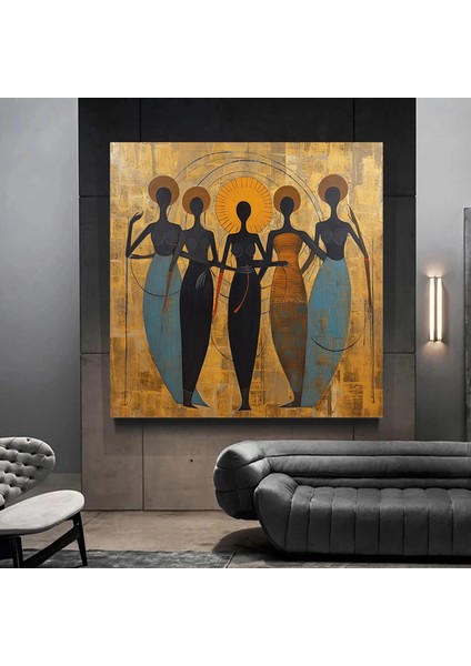 Afro-Amerikan Kültür Duvar Sanatı, Afrika Kültürü Duvar Dekoru, Yerel Kadın Kanvas Sanatı modelleri