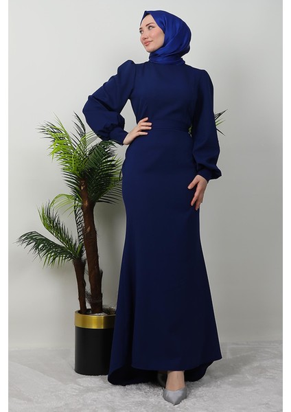 Lavin Krep Elbise Lacivert modelleri