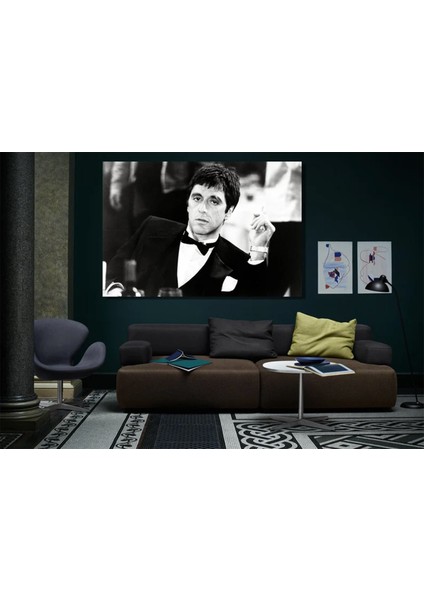 Film Sahnesi – Al Pacino Ünlü Portre Sanatı, Scarface Kanvas Tablo, Asılmaya Hazır Al Pacino Posteri modelleri