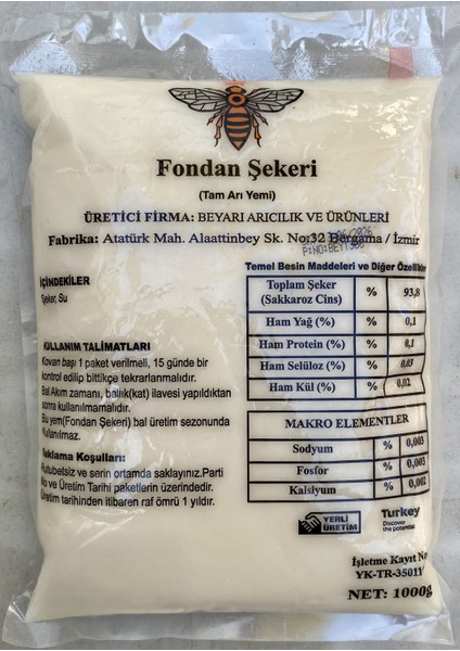 Beypetek / Arı Hayat Fondan Şekeri (Yemi) 1kg. (20'li) fiyatları