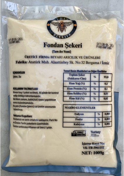Beypetek / Arı Hayat Fondan Şekeri (Yemi) 1kg. (20'li) fırsatları