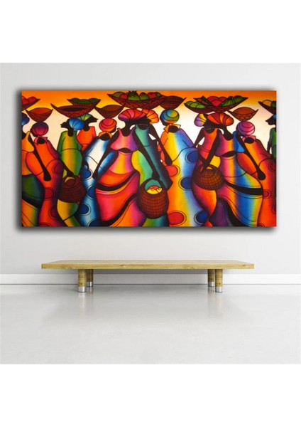 Afrikalı Kadın Renkli Soyut Poster / Kanvas Duvar Dekoru / Asılmaya Hazır fiyatları