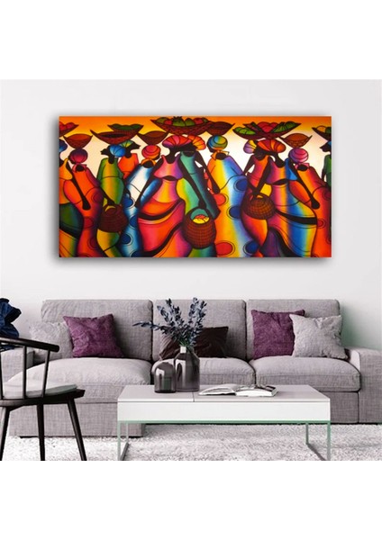 Afrikalı Kadın Renkli Soyut Poster / Kanvas Duvar Dekoru / Asılmaya Hazır modelleri