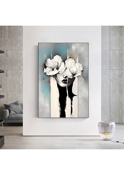 Kadın Soyut Sanatı, Altın Fırça Darbeleri ile Modern Poster Dekoru, Kadın Duvar Kanvas Sanatı fırsatları